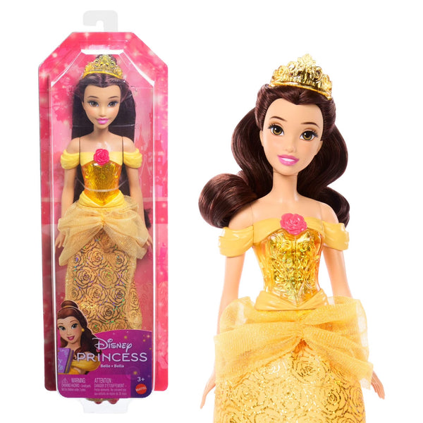 Mattel Disney Princess Belle Fashion Doll with Tiara & Styling Hair
