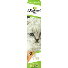 Leisure Arts Diamond Art Kit – White Cat 12"x12" Crystal Painting