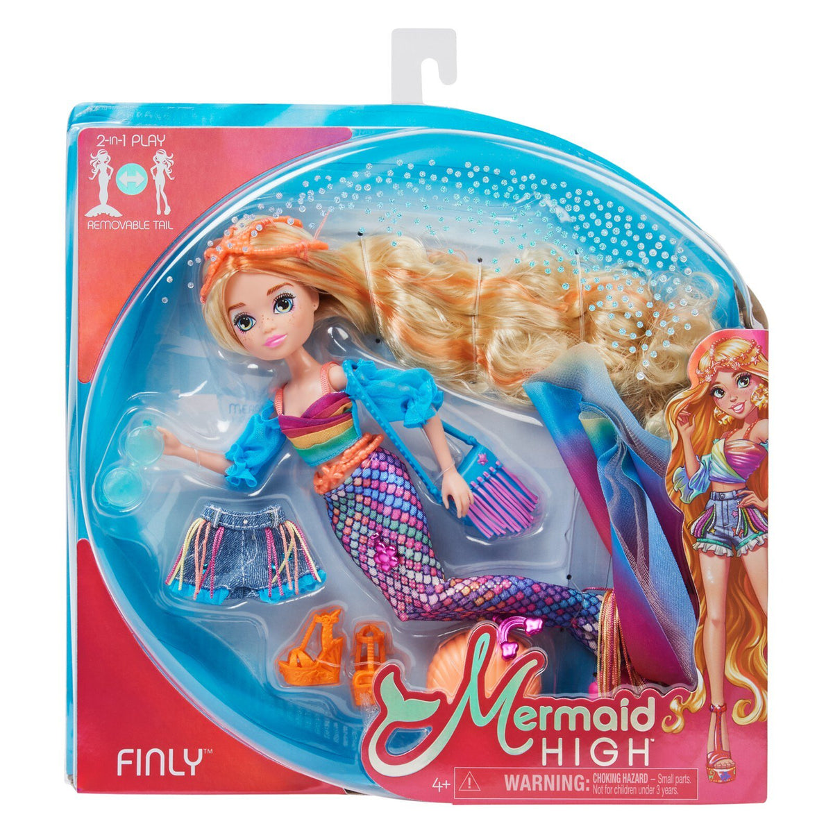 Mermaid High Finly Doll – Removable Tail, Outfit & Accessories