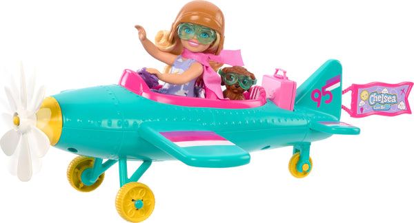 Barbie Chelsea Pilot Doll & Plane Playset with Puppy