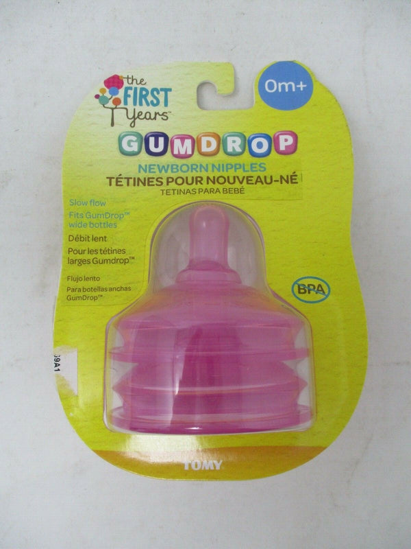 The First Years GumDrop Wide Neck Replacement Nipples, Slow