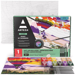 Arteza Hot Air Balloon Paint By Number Acrylic Set 12x16