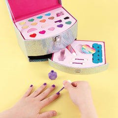 Make It Real Let's Sparkle Cosmetic Case – Kids Makeup & Nail Set