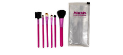 Blush Fashion 6-Piece Makeup Brush Set – Pink Handles