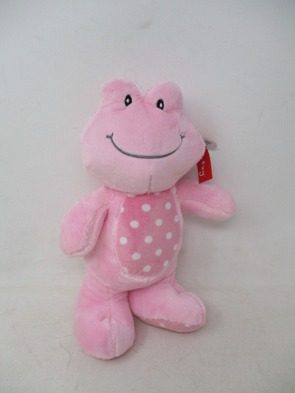 Gitzy Pink Plush Frog 12" – Soft Baby Rattle Toy