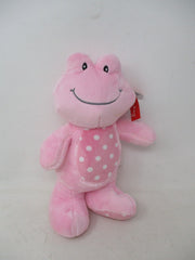 Gitzy Pink Plush Frog 12" – Soft Baby Rattle Toy
