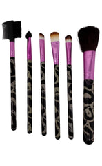 Animal Print Makeup Brush Set with Travel Pouch – Paw Print