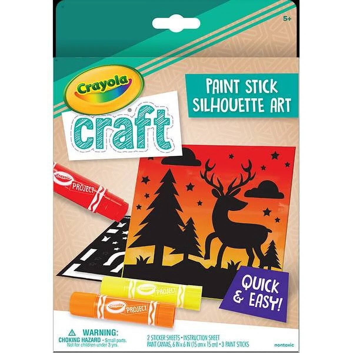 Crayola Craft Paint Stick Silhouette Art Set – Forest
