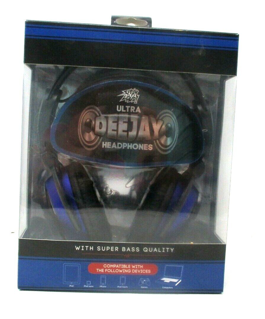Sakar Ultra DeeJay DJ Headphones – Blue & Black