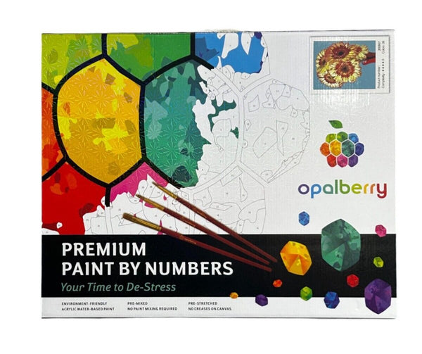 Opalberry Paint by Numbers 16x20" Yellow Gerbera Blooms