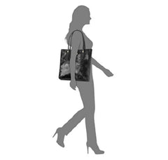 INC International Concepts Rachel Leather Tote – Blue Snake Print