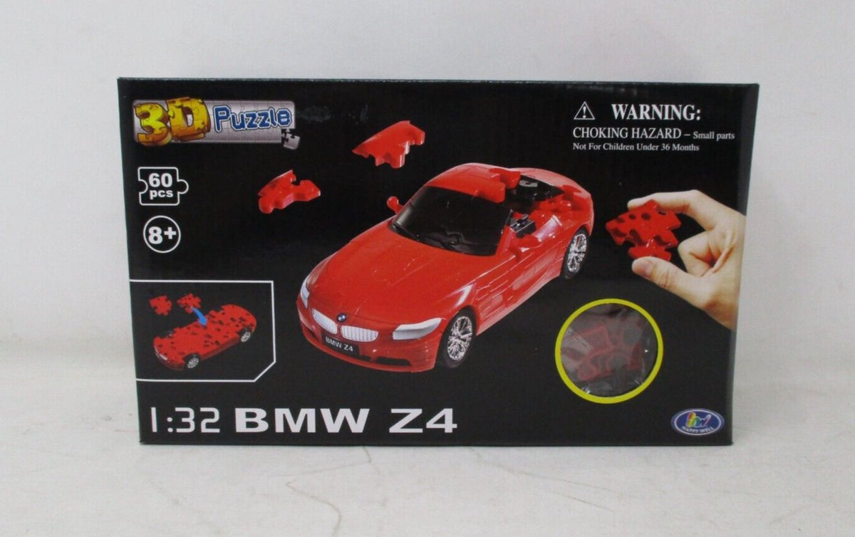 Happy Well BMW Z4 3D Puzzle Model – Solid Red, 1:32 Scale