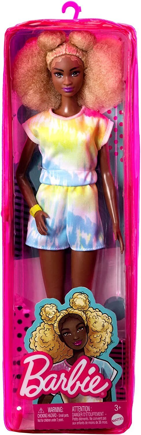 Barbie Fashionistas Tall Doll – Blonde Afro & Tie-Dye Romper