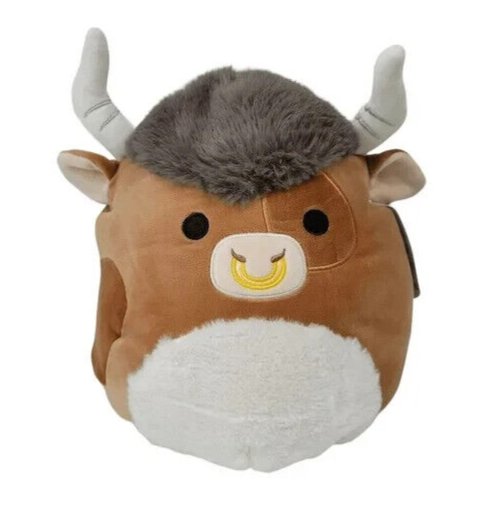 Squishmallows Shep the Bull Cow 12-Inch Plush with Nose Ring
