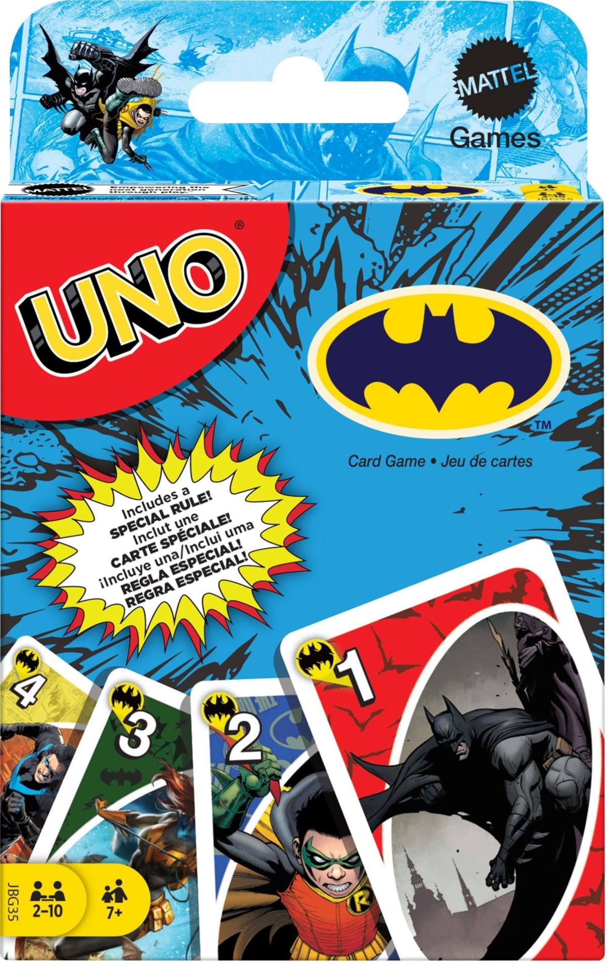 Mattel UNO Batman Edition Card Game with Special Rule