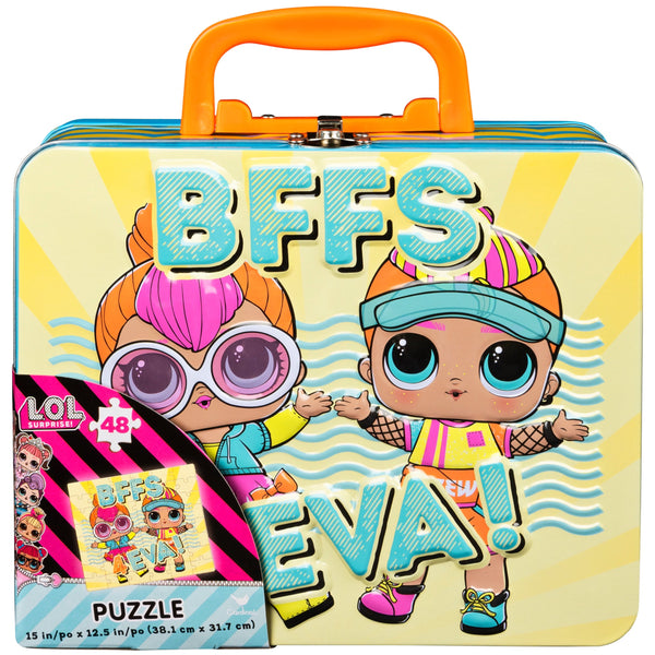 L.O.L. Surprise! 48-Piece Kids Puzzle in Collectible Tin with Handle