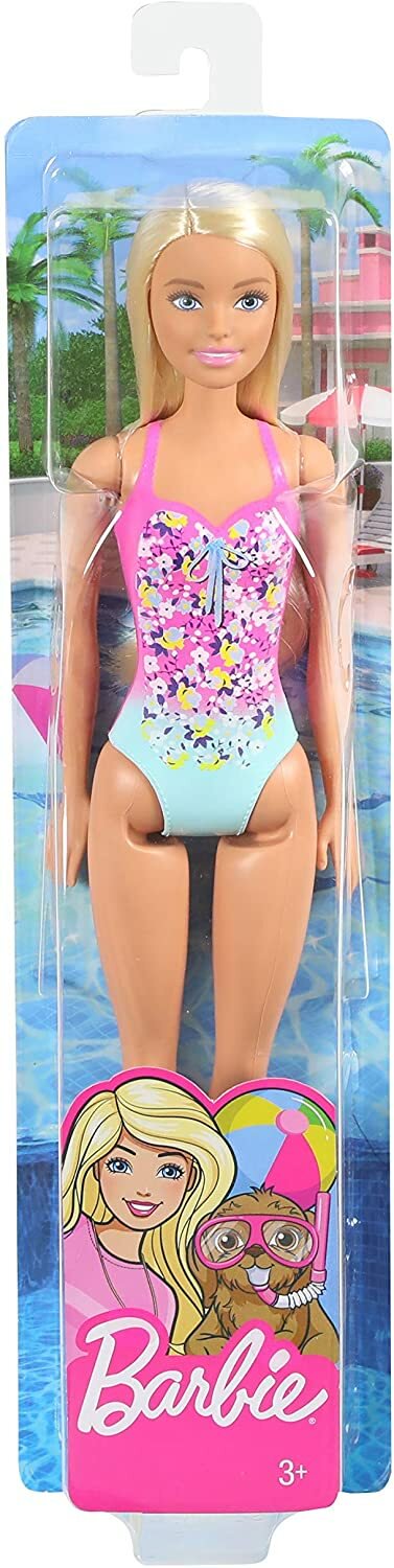 Barbie Blonde Doll in Trendy Swimsuit — Ages 3–7