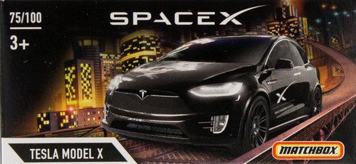 Matchbox Tesla Model X Die-Cast Car – Black SpaceX Edition