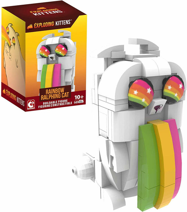 Basic Fun Exploding Kittens Rainbow Ralphing Cat Buildable Figure – 145 Pieces