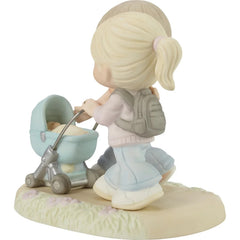 Precious Moments Mom & Dad with Baby in Stroller Figurine