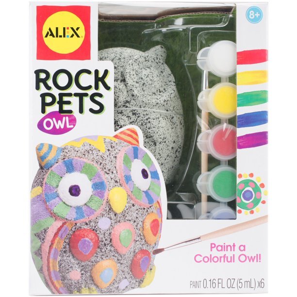 Rock Pets Owl Paint Kit – DIY Weatherproof Rock Painting Set