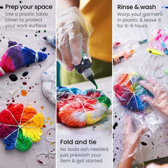 Arteza Tie Dye Kit – 177-Piece Complete Fabric Dye Set