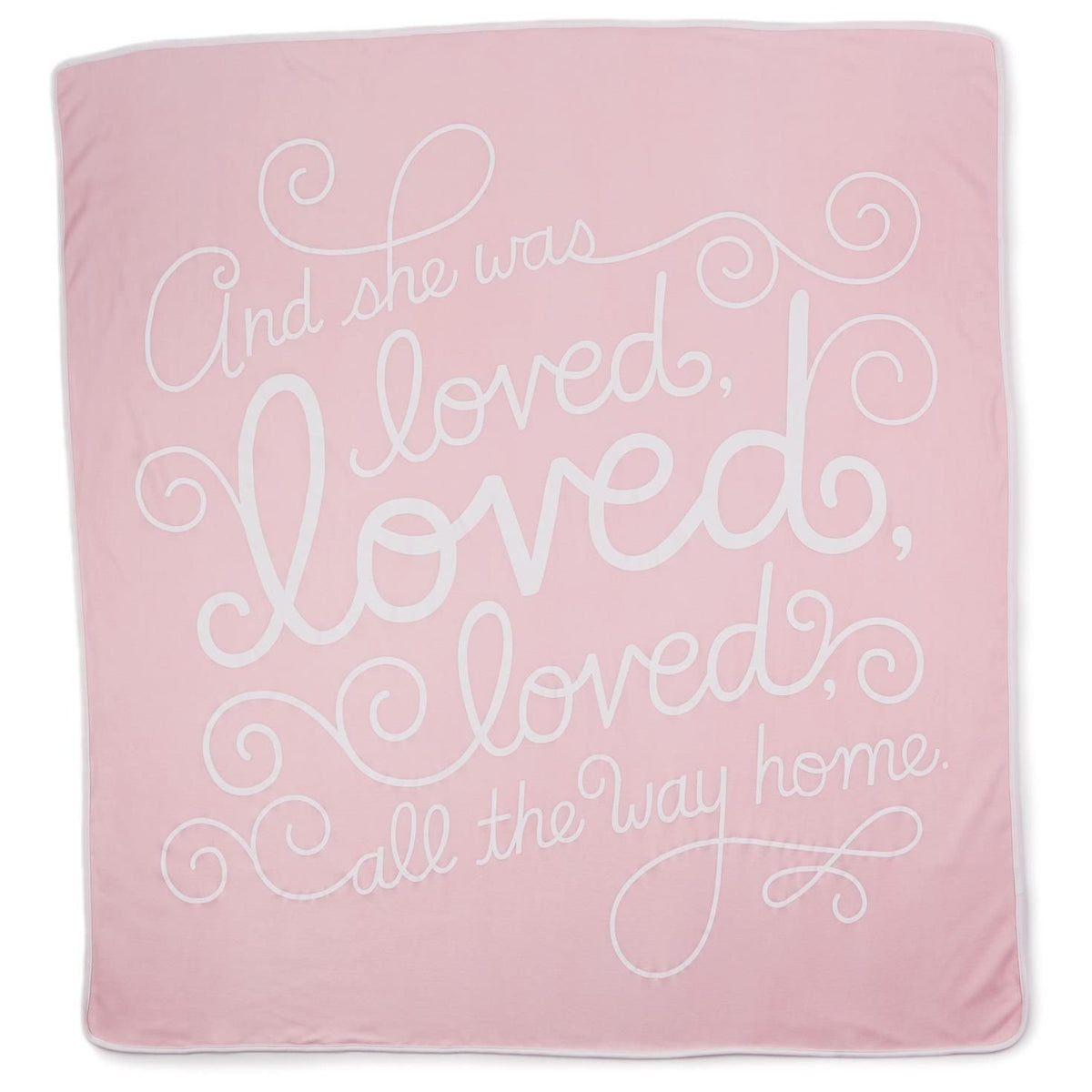 Hallmark Loved Baby Girl Soft Pink Blanket