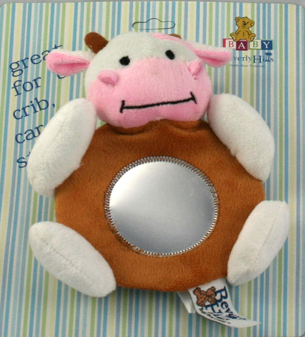 Beverly Hills Teddy Bear Co. Animal Baby Mirror – Cow