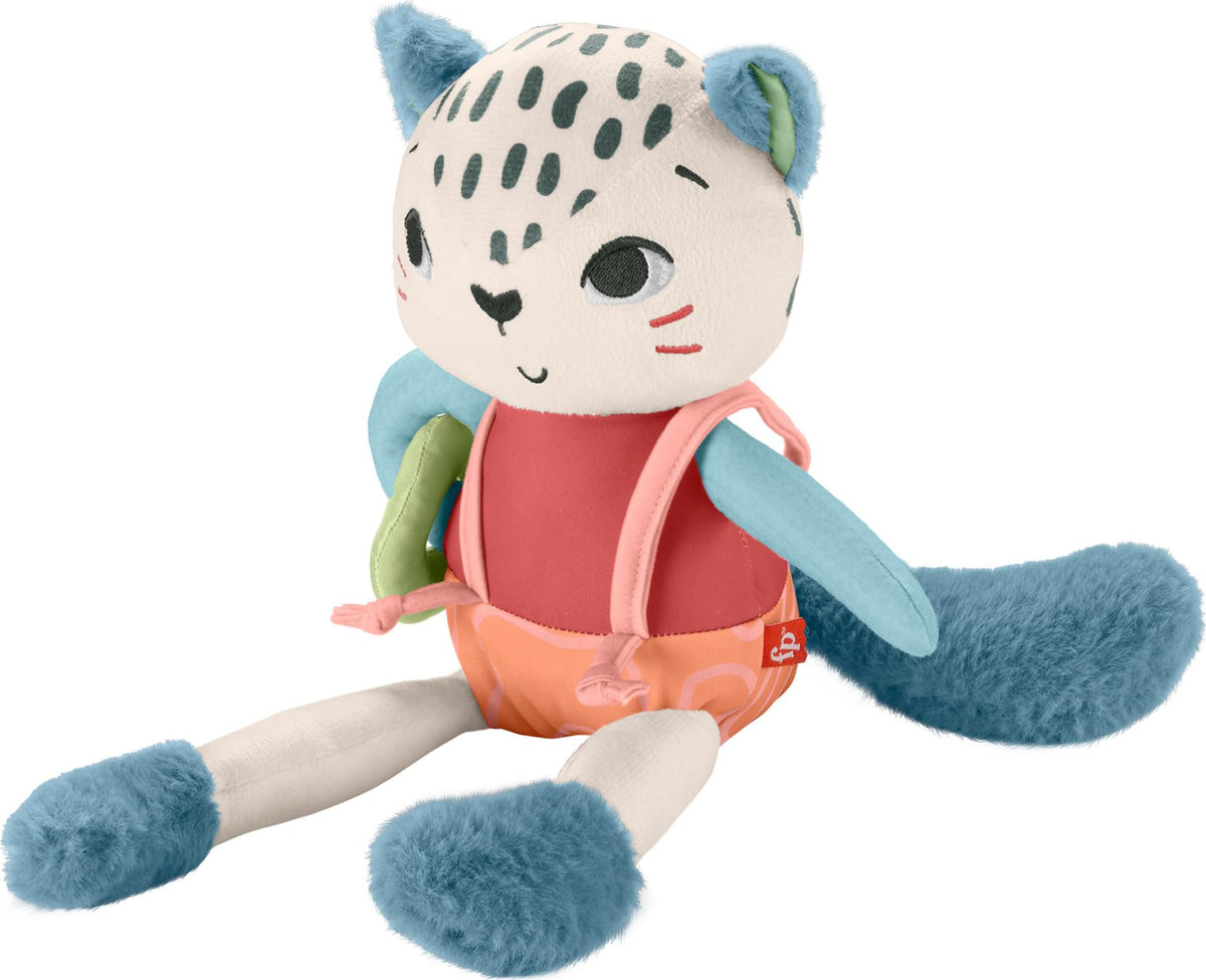Fisher-Price Planet Friends Snow Leopard Sensory Plush for Babies