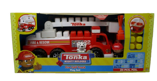 Tonka Mighty Builders Fire Tuff Truck Playset with Lights
