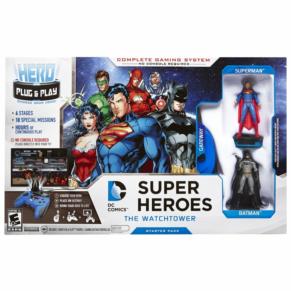 JAKKS Pacific DC Hero Portal Watch Tower Gaming System with Batman & Superman