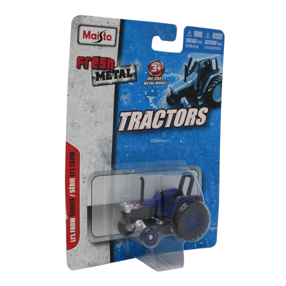 Maisto Li'l Farm Series Die-Cast Tractor – Blue with Flames