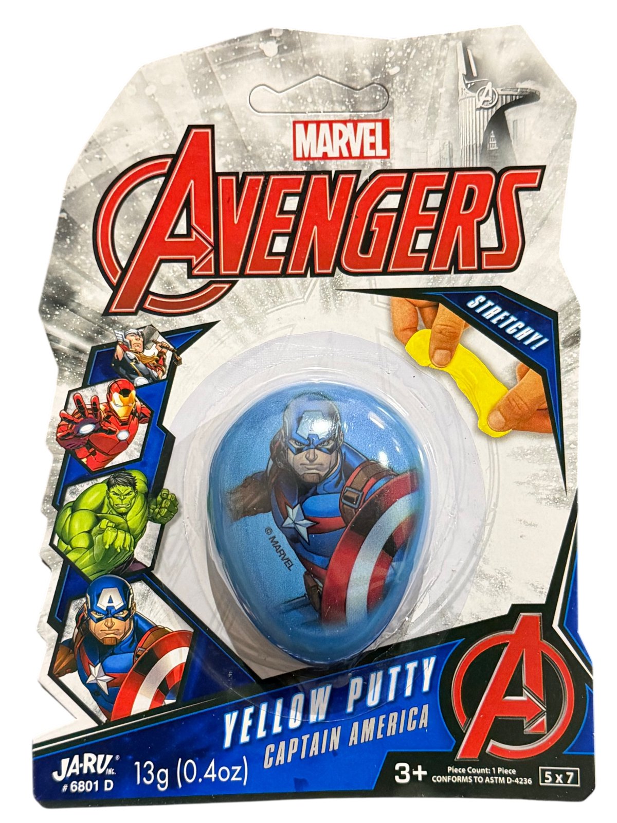 Avengers Captain America Sensory Putty – Yellow Stretchy Stress Toy