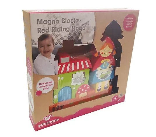 Edushape Red Riding Hood Magna Blocks – 10-Piece Magnetic Puzzle Set