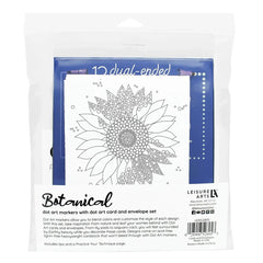 Leisure Arts Botanical Dot Art Card & Envelope Kit – 36pc