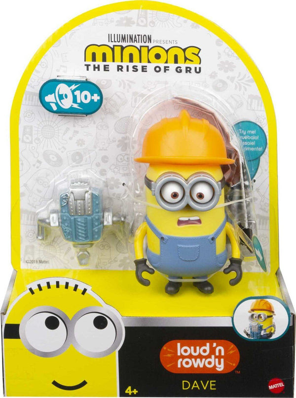 Mattel Minions Loud 'N Rowdy Dave Interactive Action Figure