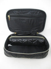 Navy + Moss 2-Piece Cosmetic Train Case Set with Brush Holder