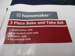 Homemaker Christmas Tree 3-Piece Bake and Take Set with Insulated Carrier