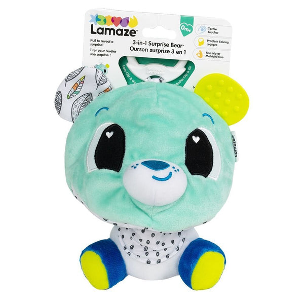Lamaze 3-in-1 Clip & Go Bear | Sensory Plush Toy for Babies
