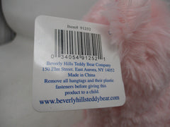 Beverly Hills Teddy Bear Company Pink Cub Rattle Plush Toy
