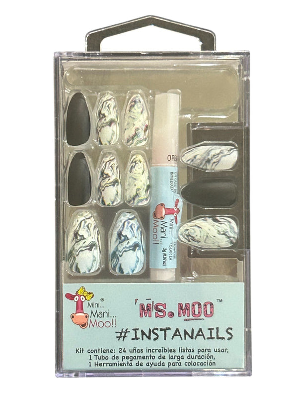 Mini Mani Moo Ms. Moo False Nails with Glue & Applicator Tool