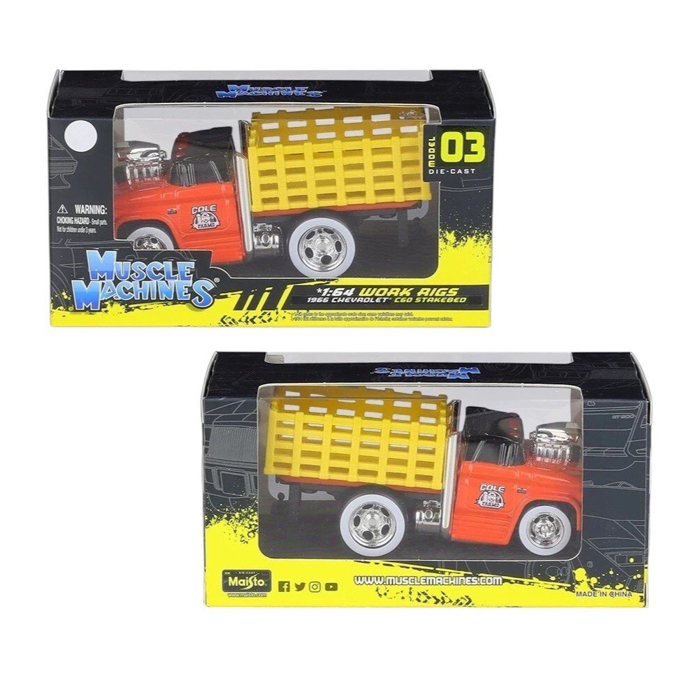 Maisto 1966 Chevrolet C60 Stake Bed Truck 1:64 Die-Cast