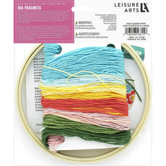Leisure Arts Garden Fresh 6" Embroidery Kit for Beginners