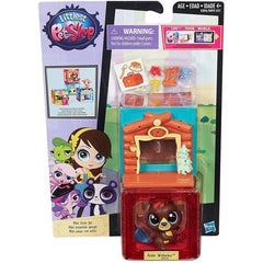 Littlest Pet Shop Mini Style Set – Beaver Figure & Log Cabin