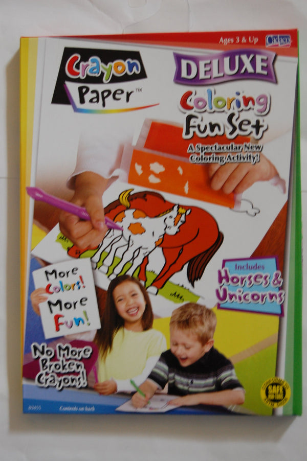 Cadaco Deluxe Crayon Paper Coloring Fun Set – Mess-Free Creative Play