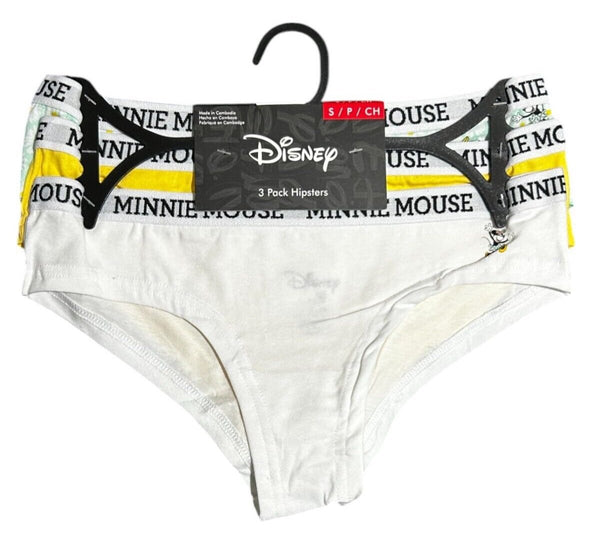 Minnie Mouse 3-Pack Hipster Underwear – Girls Size Small