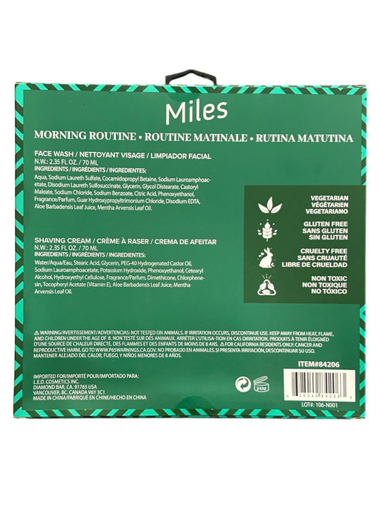 Miles Morning Routine For Men – Shaving Cream & Face Wash 2-Pack