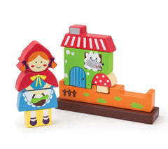 Edushape Red Riding Hood Magna Blocks – 10-Piece Magnetic Puzzle Set
