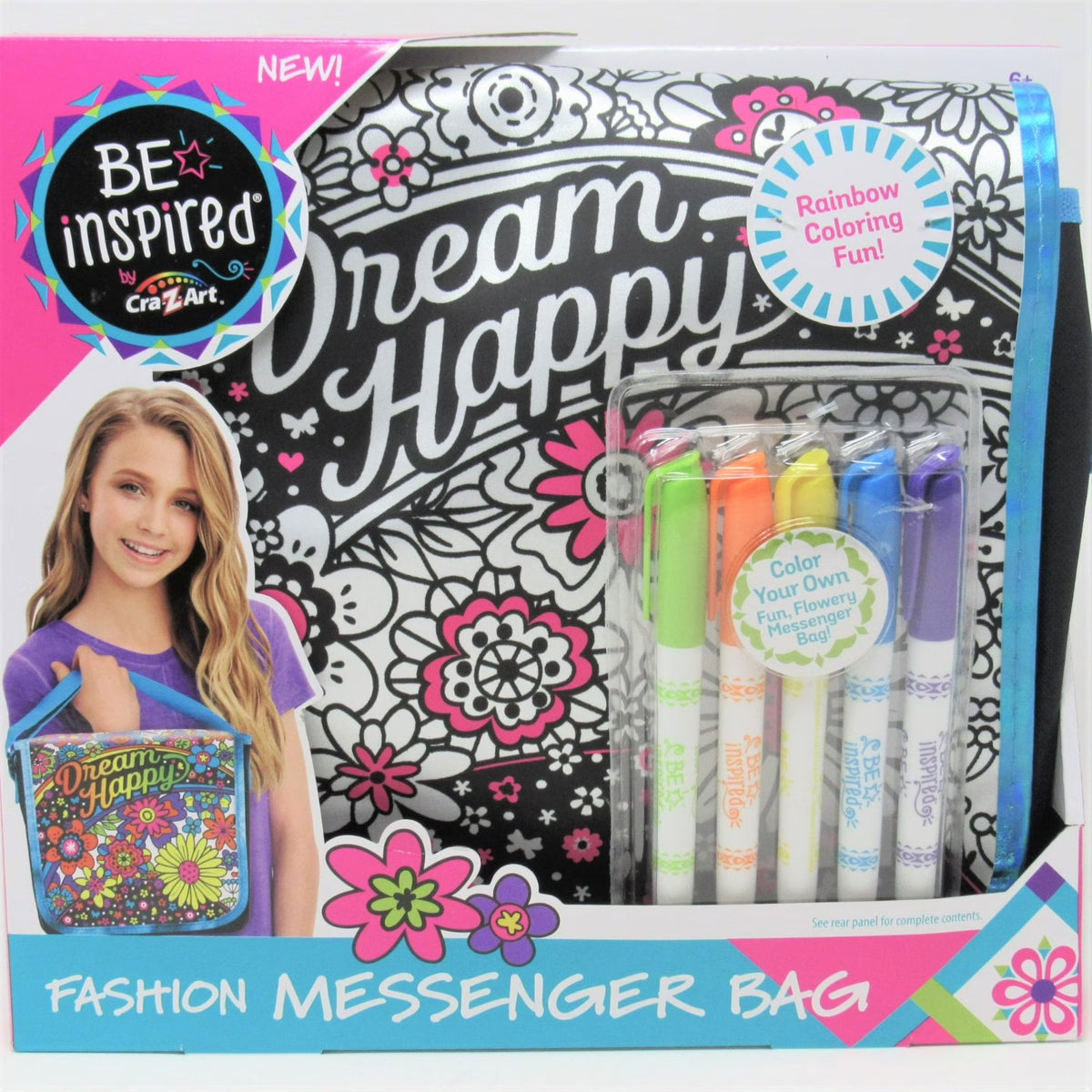 Cra-Z-Art Be Inspired Messenger Bag Coloring Design Kit