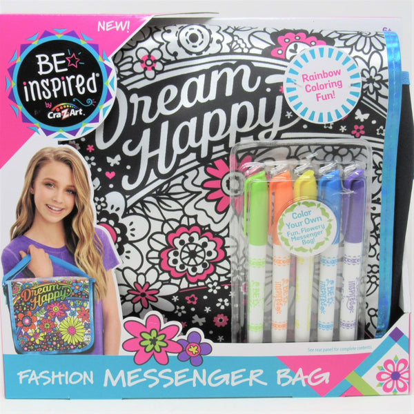 Cra-Z-Art Be Inspired Messenger Bag Coloring Design Kit